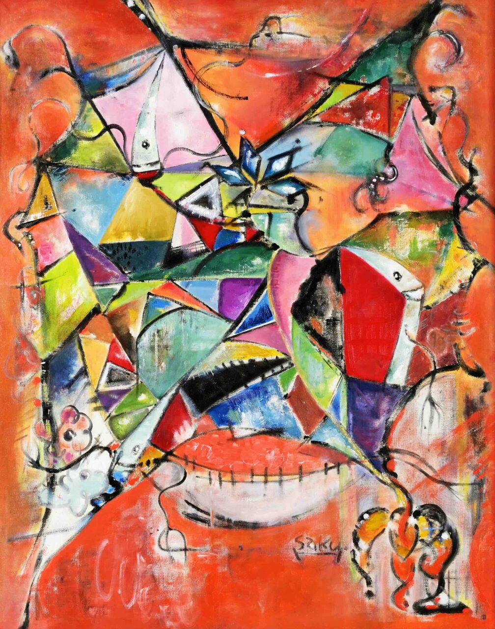 捕われてている