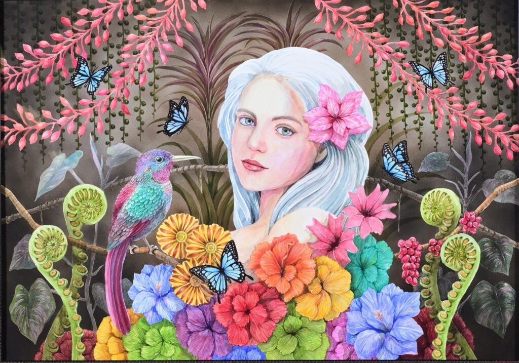 アートギャラリー月桂樹賞 会友 松田 美歩 平穏 B1 水彩画