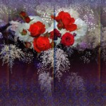 123 松本青樹 「花の幻想ー赤いバラ」