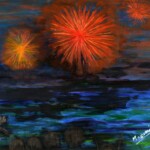 73 戸谷ますみ 「家族」花火見物