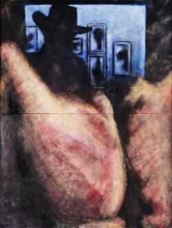 s-33 アートギャラリー月桂樹賞 田中 清隆 デッサンする男 80F 油彩画 s-33 アートギャラリー月桂樹賞 田中 清隆 デッサンする男 80F 油彩画