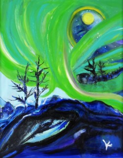 s-18 西 敬子 宙とこの世をつなぐ 50F 油彩画 s-18 西 敬子 宙とこの世をつなぐ 50F 油彩画