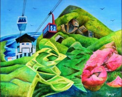 s-34 ホルベイン賞 成田 亮 つくばの霊峰 100F 油彩画 s-34 ホルベイン賞 成田 亮 つくばの霊峰 100F 油彩画