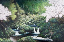 s-26-1 会員努力賞 佐野 和利 渓谷の春 120F 油彩画  s-26-1 会員努力賞     佐野 和利 渓谷の春 120F 油彩画