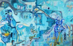 s-61 奨励賞 風間 由美子 ヴェニスのブックストアー 160x100 油彩画 s-61 奨励賞 風間 由美子 ヴェニスのブックストアー 160x100 油彩画