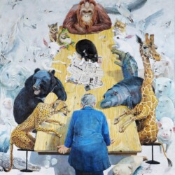 09 木村 巴 会議 100S 油彩画 09 木村 巴 会議 100S 油彩画