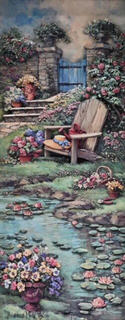 14 河原 郁代 Blue Garden Gate シャドーボックスアート 14 河原 郁代 Blue Garden Gate シャドーボックスアート