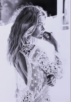 5 奨励賞 市村 秀人 愛しいまなざし 鉛筆画 5 奨励賞 市村 秀人 愛しいまなざし 鉛筆画