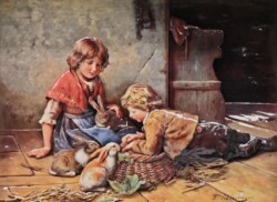 6 岩田 晴代 うさぎにえさをあげる シャドーボックスアート 6 岩田 晴代 うさぎにえさをあげる シャドーボックスアート