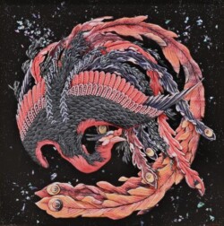 17 黒田 久恵 鳳凰 シャドーボックスアート 17 黒田 久恵 鳳凰 シャドーボックスアート