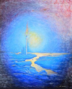 会員 大久保 亮 灯し火 100F ミクストメディア  会員 大久保 亮 灯し火 100F ミクストメディア