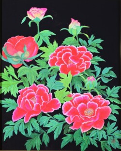 会員 大脇 兼子 牡丹 30 日本画 会員 大脇 兼子 牡丹 30 日本画