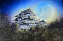 会員 佐野 和利 碧い月 120F 油彩画 会員 佐野 和利 碧い月 120F 油彩画