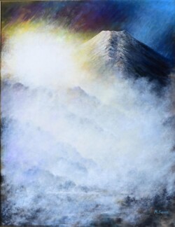 会員 佐野 和利 朝霧 50F 油彩画 会員 佐野 和利 朝霧 50F 油彩画