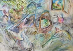 会員 高谷彌榮子 何もする事のない駄目な私 72x103 水彩画 会員 高谷彌榮子 何もする事のない駄目な私 72x103 水彩画