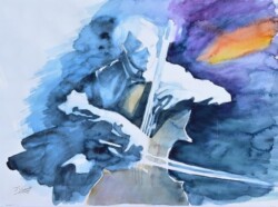 準会員 山田 享 チェリスト F20 水彩画 準会員 山田 享 チェリスト F20 水彩画