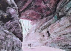 準会員 山田 享 釈迦堂切通し F20 水彩画 準会員 山田 享 釈迦堂切通し F20 水彩画