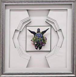 会友 黒田 久恵 色を編む 63x63 3Dシャドーボックスアート 会友 黒田 久恵 色を編む 63x63 3Dシャドーボックスアート