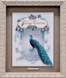 一般 重留小夜子 孔雀 3Dシャドーボックスアート 一般 重留小夜子 孔雀 3Dシャドーボックスアート