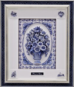 一般 中村 さとみ Blue Flower Ⅰ 3Dシャドーボックスアート  一般 中村 さとみ Blue Flower Ⅰ 3Dシャドーボックスアート