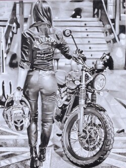 新人賞 一般 中村 幸彦 Lady Biker 鉛筆画 新人賞 一般 中村 幸彦 Lady Biker 鉛筆画