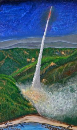 会 友 Asari Syuichi 浅利 秀一 油彩画 いざ!宇宙へ!! 100M 会 友 Asari Syuichi 浅利 秀一 油彩画 いざ!宇宙へ!! 100M