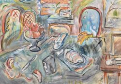 会 員 Takaya Yaeko 高谷彌榮子 水彩画 りんごの皮むき 72.8×103.0 会 員 Takaya Yaeko 高谷彌榮子 水彩画 りんごの皮むき 72.8×103.0