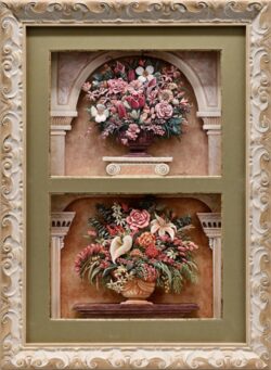 一般 Kinoshita Ikuko 木下 育子 3Dシャドーボックスアート Elegant FlowersⅠ・Ⅱ 83.5×60.5 一般 Kinoshita Ikuko 木下 育子 3Dシャドーボックスアート Elegant FlowersⅠ・Ⅱ 83.5×60.5