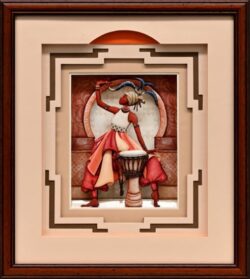 一般 Otani Hiroko 大谷 弘子 3Dシャドーボックスアート アフリカン リズム Ⅰ 53×46 一般 Otani Hiroko 大谷 弘子 3Dシャドーボックスアート アフリカン リズム Ⅰ 53×46