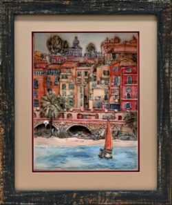 会 友 Haga Reiko 芳賀 礼子 3Dシャドウボックスアート CITY SCENEY 31×40 会 友 Haga Reiko 芳賀 礼子 3Dシャドウボックスアート CITY SCENEY 31×40